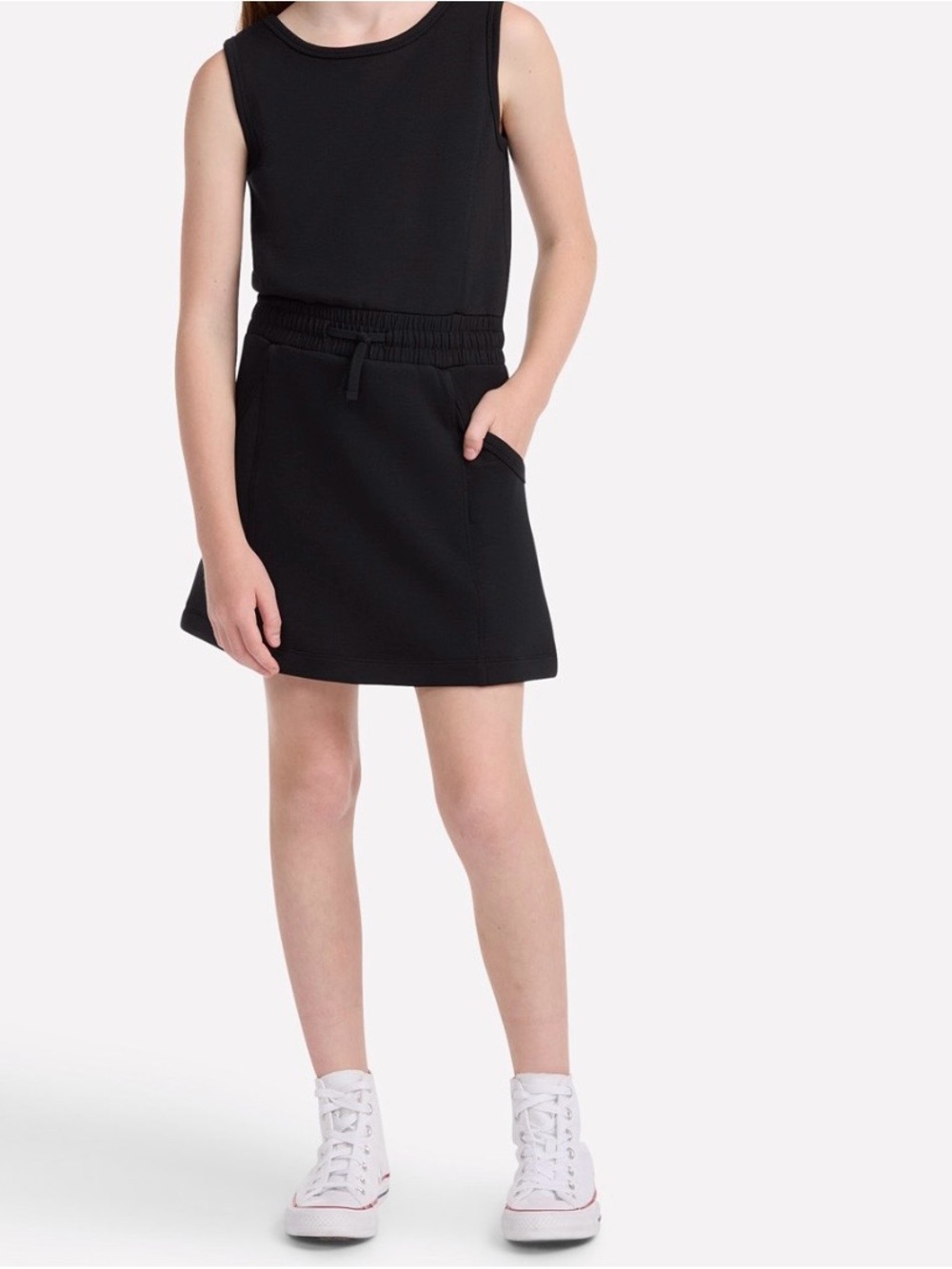 abercrombie kids Black Drawstring A-Line Skirt